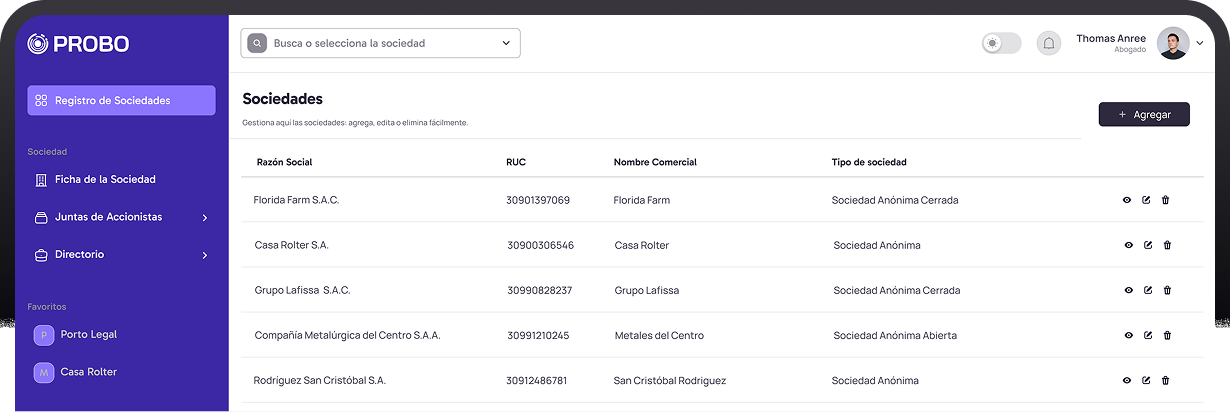 Probo Dashboard Preview
